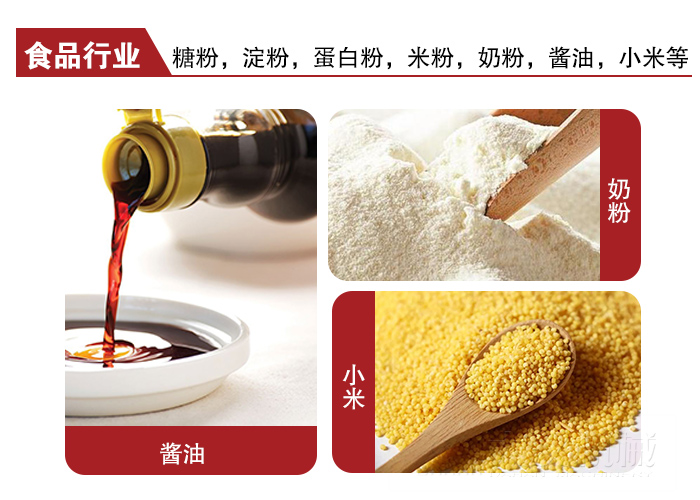 全不銹鋼食品振動(dòng)篩可用于糖粉，小米，淀粉，蛋白粉，米粉，奶粉，醬油等物料