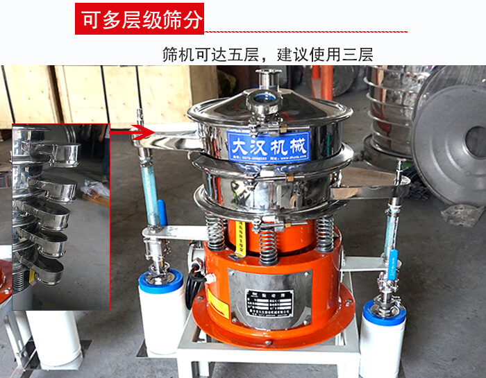 氣體波阿虎振動(dòng)篩篩機(jī)可達(dá)五層，三層較為常用